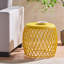 Élégante table d'appoint en fer jaune mat, style, 19,98 po x 19,98 po x 17,99 po, capacité de charge de 20 lb merveilleuse accentuée, porteuse de croissance