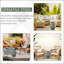 Tabouret de jardin en céramique Outsunny