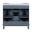 Meuble-lavabo moderne avec lavabo supérieur, armoire de rangement avec 2 portes à fermeture douce et 2 tiroirs, armoire d'appoint