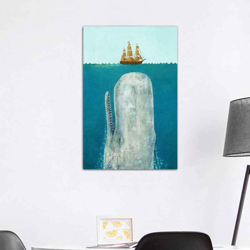 " The Whale " by Terry Fan, 48" H x 32" W x 1.5" D, Wrapped Canvas