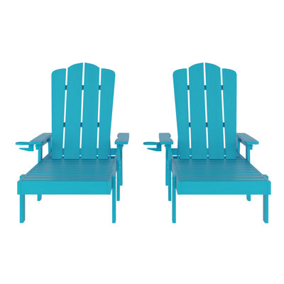 Chaises longues ajustables commerciales avec porte-gobelet Coralie