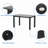 Modern Tempered Glass Dining Table With Iron Tube Frame, Durable And Stylish For Various Spaces.-1517683140