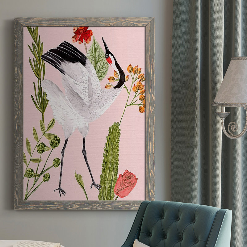 Birds In Motion VI, reproduction d'art sur toile, H 37,5 po x l 27,5 po x P 1 po, gris