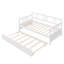 Chambre d'amis et petit lit simple avec lit gigogne simple en bois massif blanc