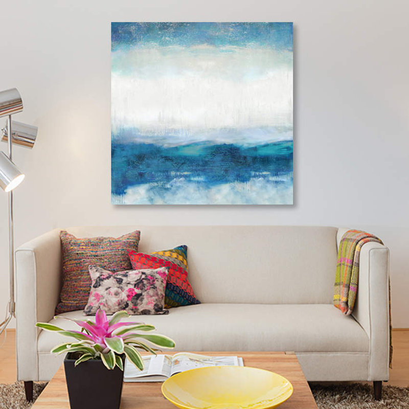«Aqua Motion», reproduction sur toile, H 18 po x l 18 po x P 1,5 po, Toile tendue, Pas de tapis