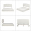 Lit plateforme tapissier Finnin avec housse lavable et tête de lit réglable-98438964-98438966
