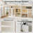 67" L-Shaped Adjustable Standing Desk with 2 File Cabinets, AC/USB, Sit-Stand Home Office Desk-340246215