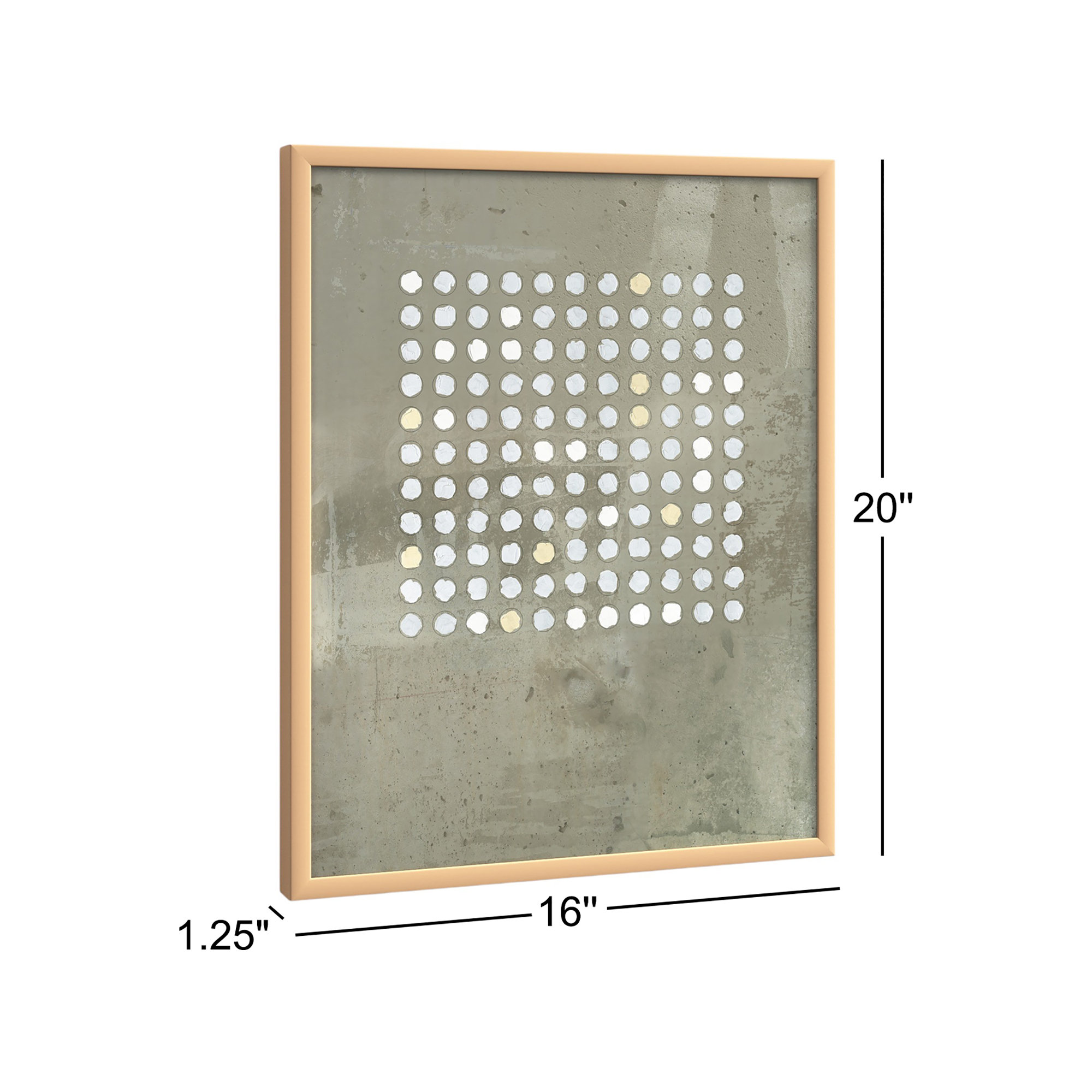 Circles In Squares 2 by Jacques Pilon, 20" H x 16" W x 1.25" D, Brown