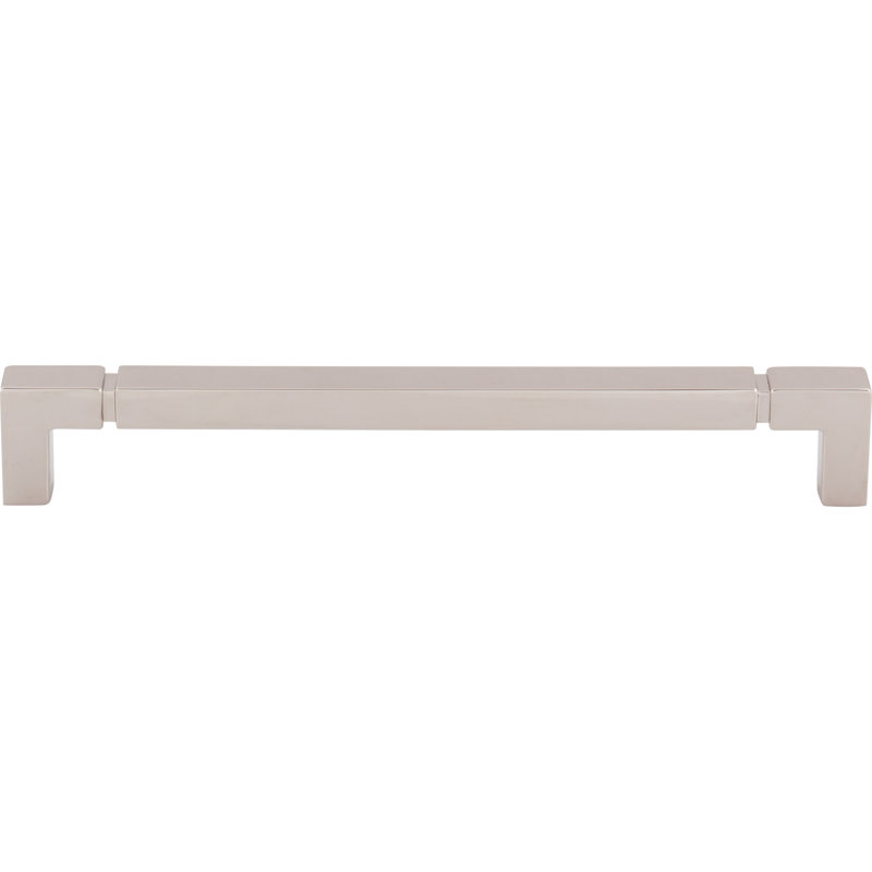 Langston Bar Pull, Polished Nickel, 7 9/16" Center To Center