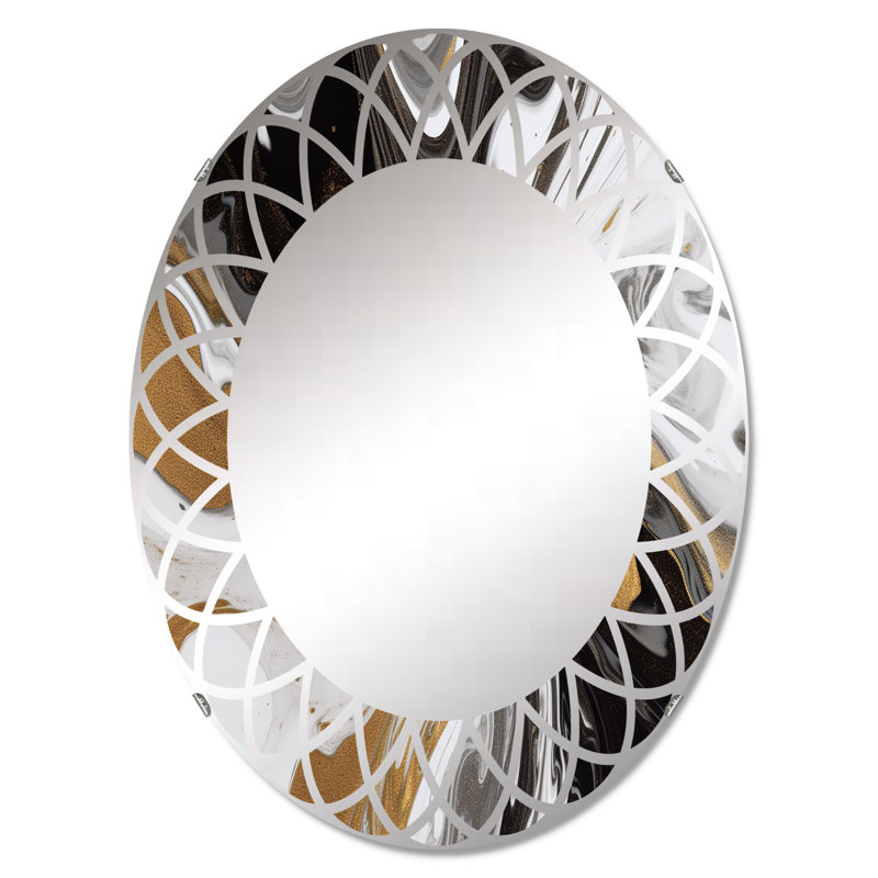 Delphine - Miroir mural moderne ovale, 30 po x 20 po