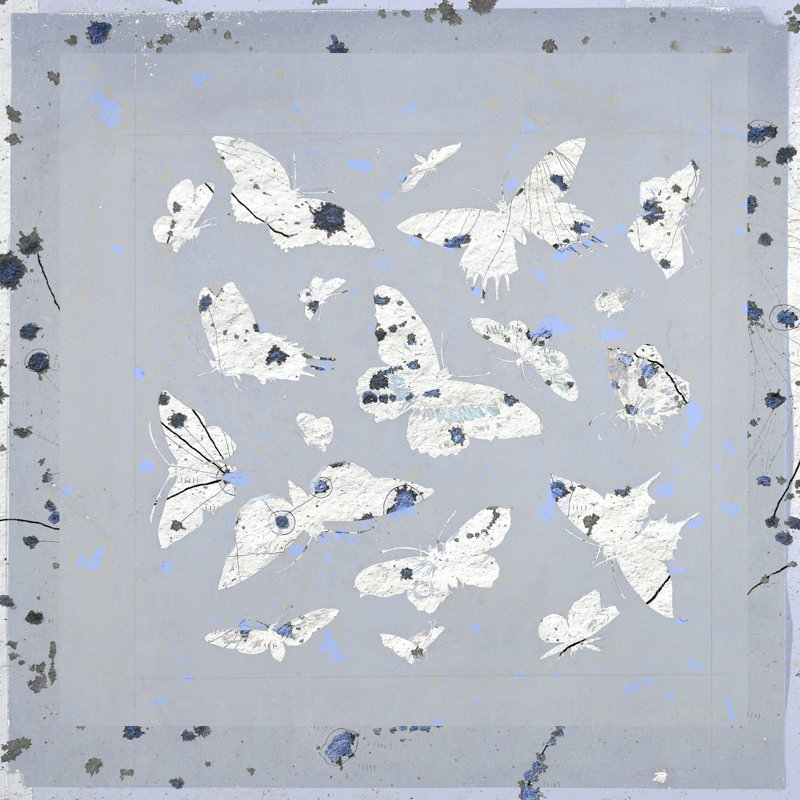 19th Century Butterfly Constellations by Lori Arbel - Wrapped Canvas Painting, 30cm H x 30cm W