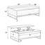 Table basse à plateau relevable en noyer 43 po avec base de rangement cachée en métal