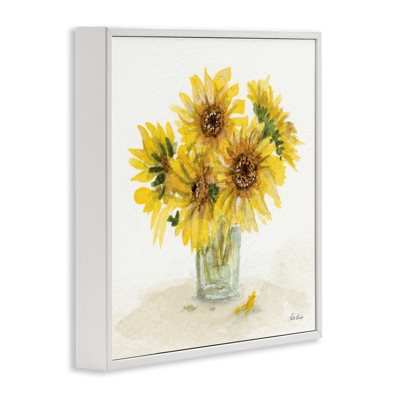 Vase dépliant Tournesols, estampe numérique, design par Patti Bishop, H 24 po x l 24 po