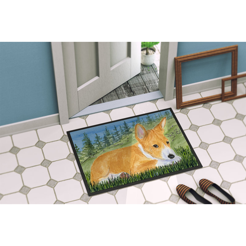 Tapis d'intérieur / extérieur antidérapant Basenji, Rectangle 2 pi x 3 pi