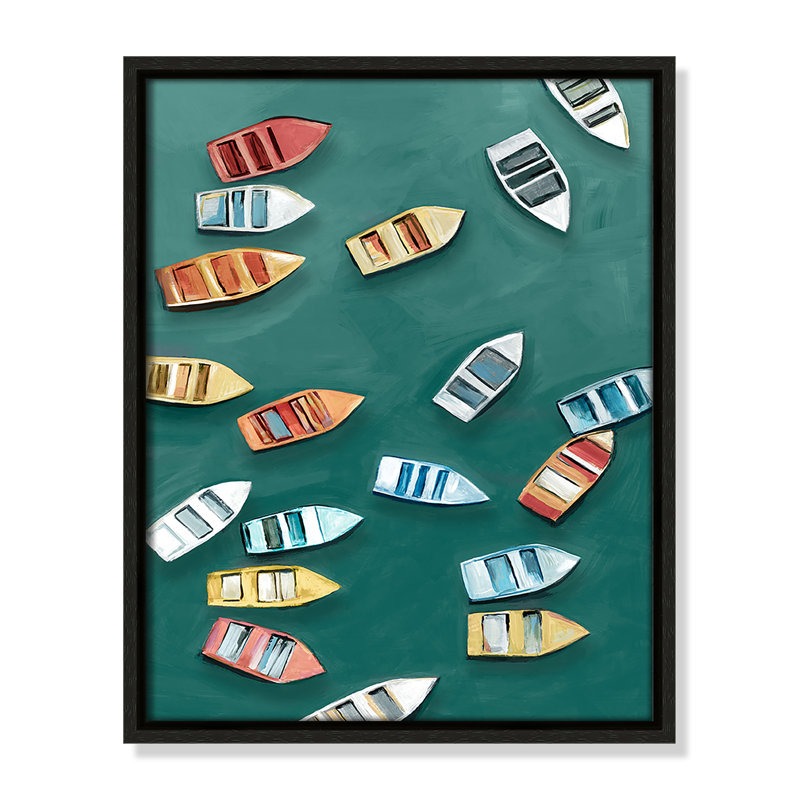 «Drifting Colors I Print» par Hannah Dawson, H 15,5 po x l 12,5 po, Flottant espresso