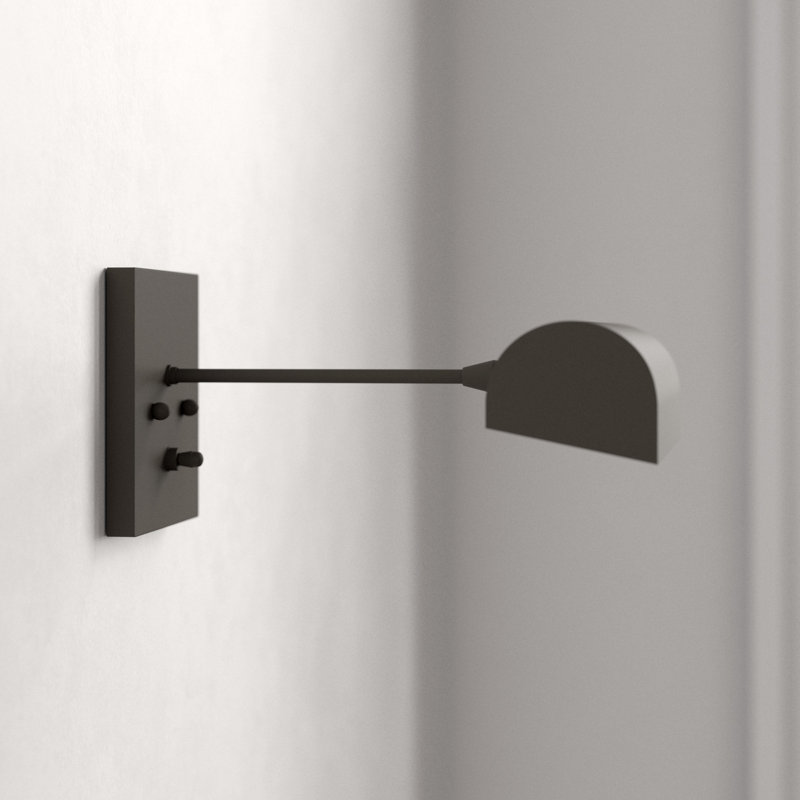 Applique murale murale à 1 lumière à intensité variable Cherno, Bronze acajou, H 4,5 po x l 14 po x p 9,25 po