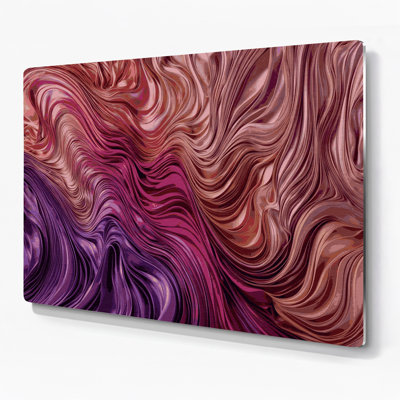 Gradient Abstract 24 Red Metal Wall Art