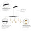 6 - Light LED Kitchen Island Pendant