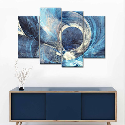 «Ocean Line Swirls», reproduction d'art sur toile