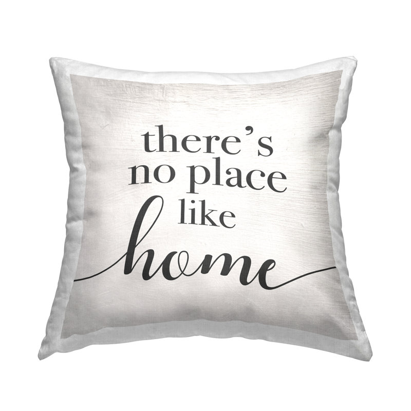 Coussin décoratif «No Place Like Home», par Rustic Farmhouse
