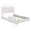Lit contemporain 1pc blanc avec tête de lit à DEL avec meubles de chambre à coucher avec finition UV-1478974631