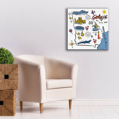  «Georgia» par Farida Zaman, art mural sur toile, 26 po x 26 po