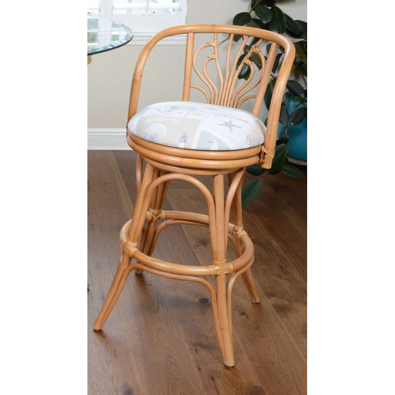 Conagh Swivel Upholstered Counter Stool, Antique Honey, Bar Stool (30” Seat Height)