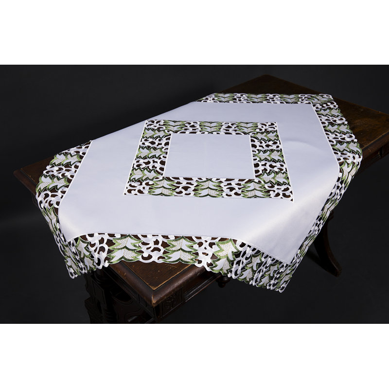 Salley Embroidered Cutwork Holiday Table Topper