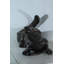 Statue d'alligator en aluminium avec queue surélevée et peau texturée Nifao - Sculpture réaliste pour le jardin, le patio et l'intérieur 36 "x 15" x H 13 "