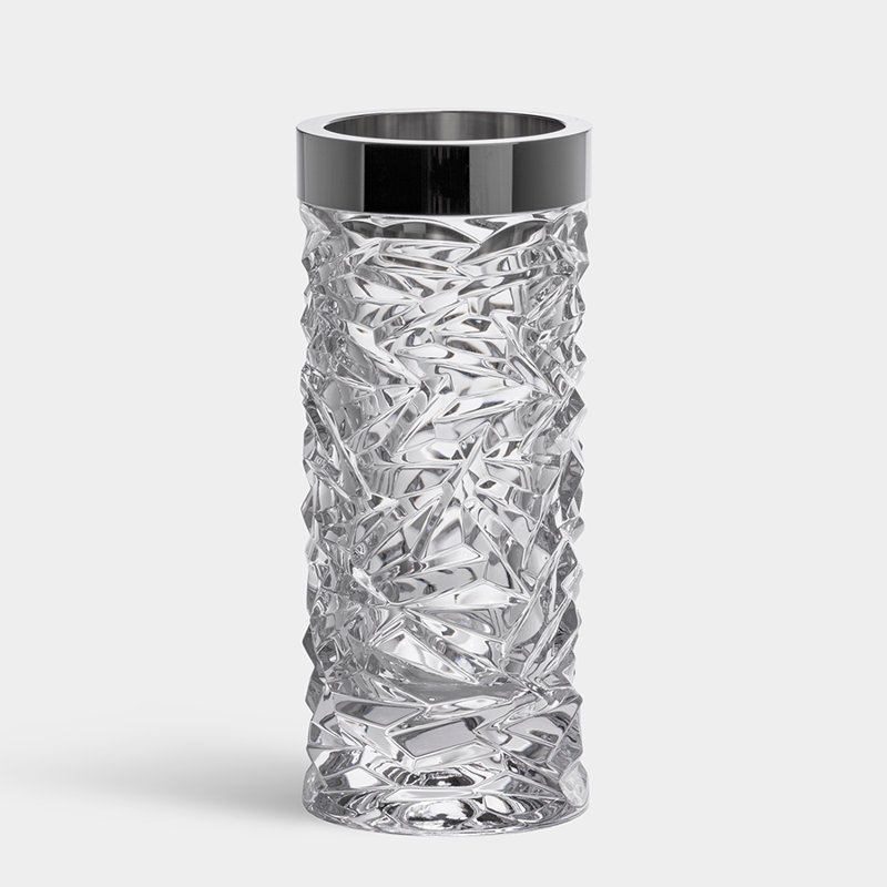 Vase de table en cristal transparent 9,44 "Carat