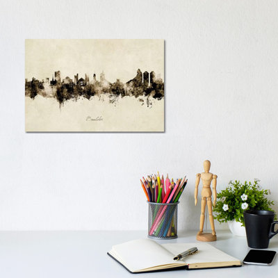 Boulder Colorado Skyline Vintage by Michael Tompsett - Wrapped Canvas Gallery-Wrapped Canvas Giclée