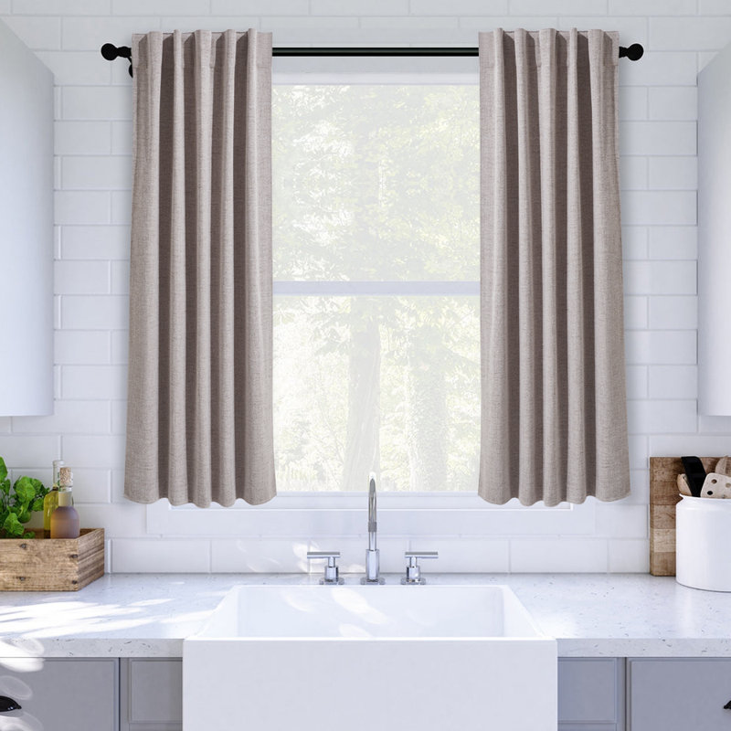Curtain Single Panel, Light Grey, 117cm Width x 137cm Drop