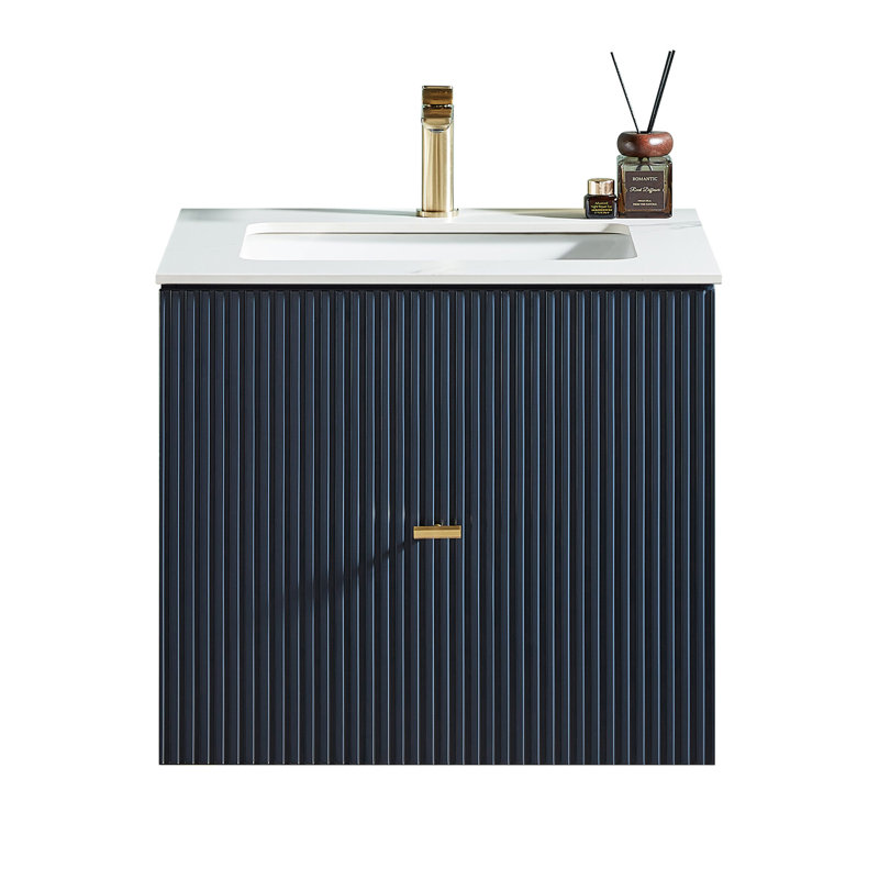 Ula 24" Dark Blue With White Countertop, Dark Blue, White