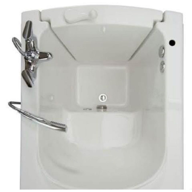 38'' x 33'' Fiberglass Bathtub with Faucet, Left