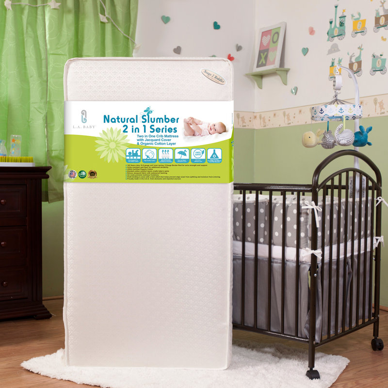 Ultimate 2-Stage Premium Standard Crib/Toddler Waterproof Mattress with Organic Cotton Layer and Latex