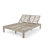 Double Chaise Lounge With Adjustable Backrest And High-Density Cushions-124942525