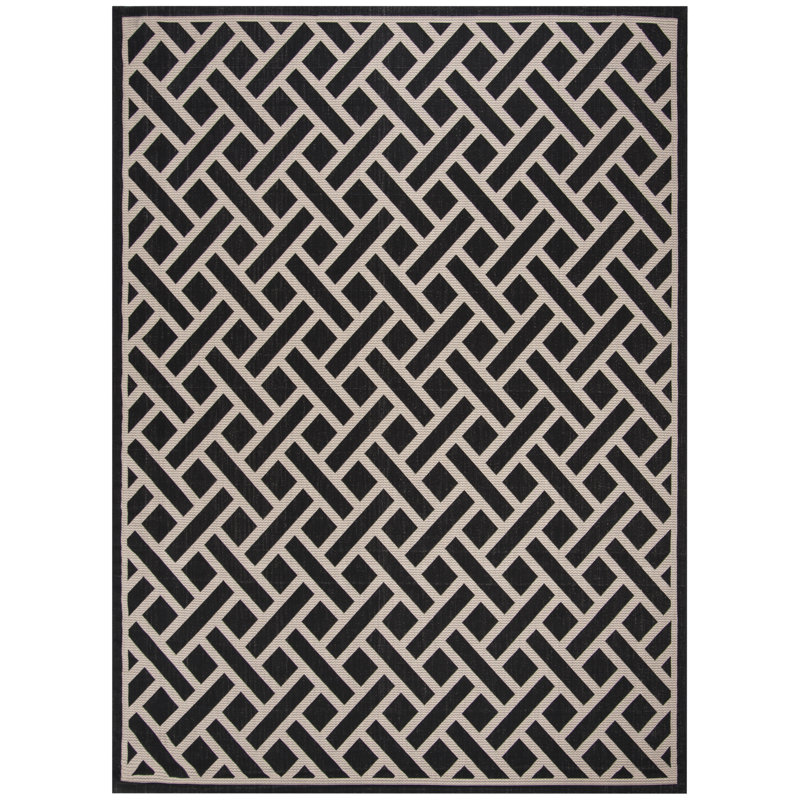 Arneshia Floral Brown/Tan Indoor/Outdoor Area Rug, Rectangle 9' x 12'