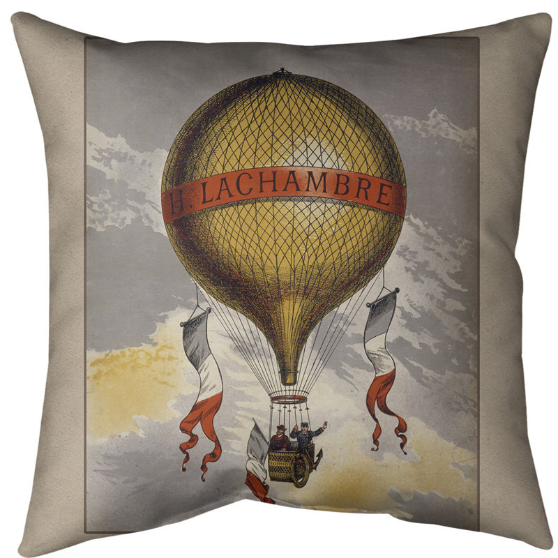 Oreiller pour affiche-ballon à air chaud, Beige, Bourre en polyester, Polyester filé