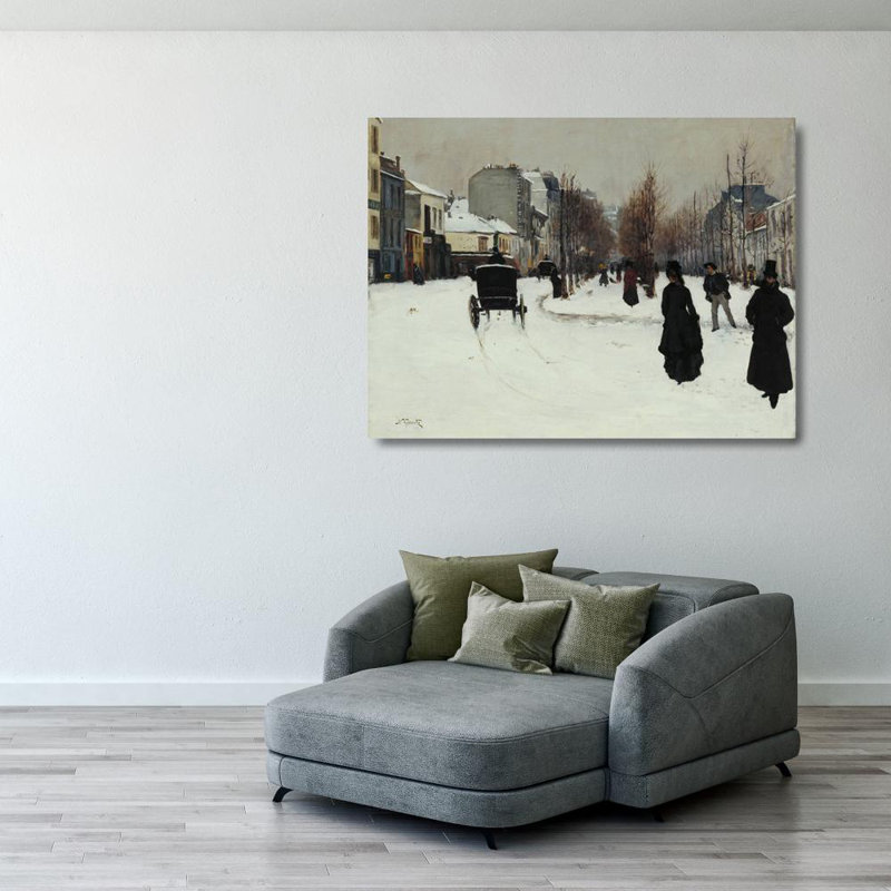 Boulevard de Clichy sous la neige, H 28 po x l 37 po