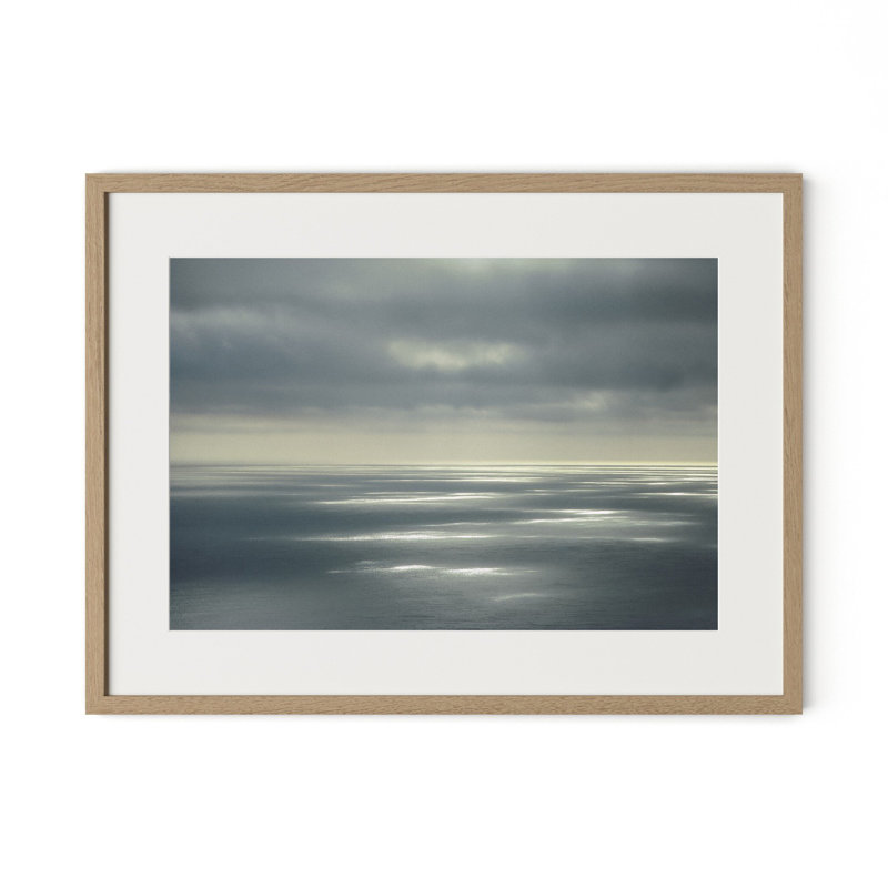 Open Sea And Sky Print by Barbara Alper, H 24" x W 32", White Oak