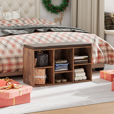 6 Pair Shoe Storage Bench with cushion