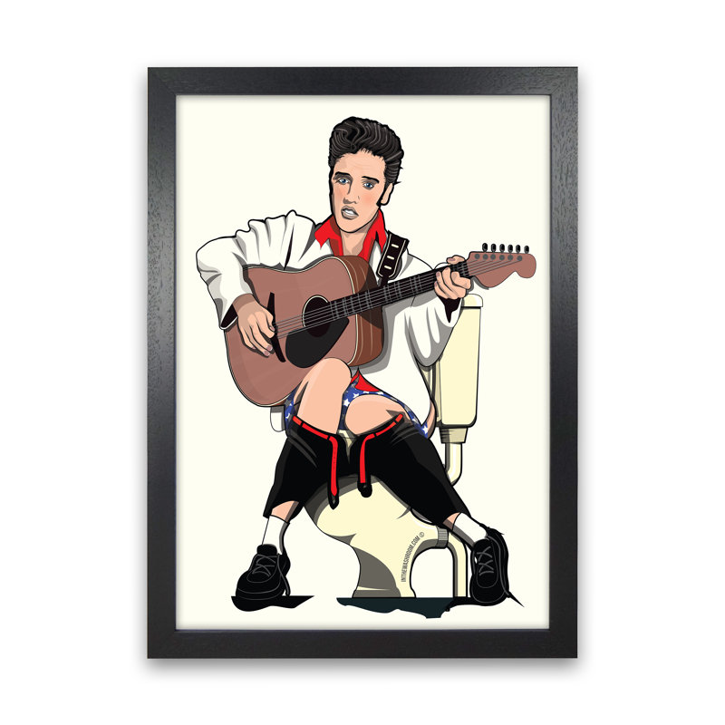 Elvis - Print, Black Framed, 84cm H x 60cm W x 3cm D