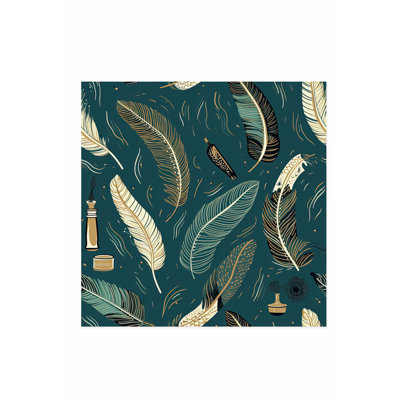 «Fashion and Glam Luxe Feathers V Bohemian», reproduction d'art non encadrée