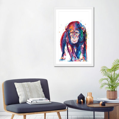 Chimp by Shaunna Russell - Painting Print on Canvas