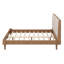Structure de lit tapissier très grand avec 4 pieds robustes, fabrication en bois avec support silencieux et sans grincement-880780494