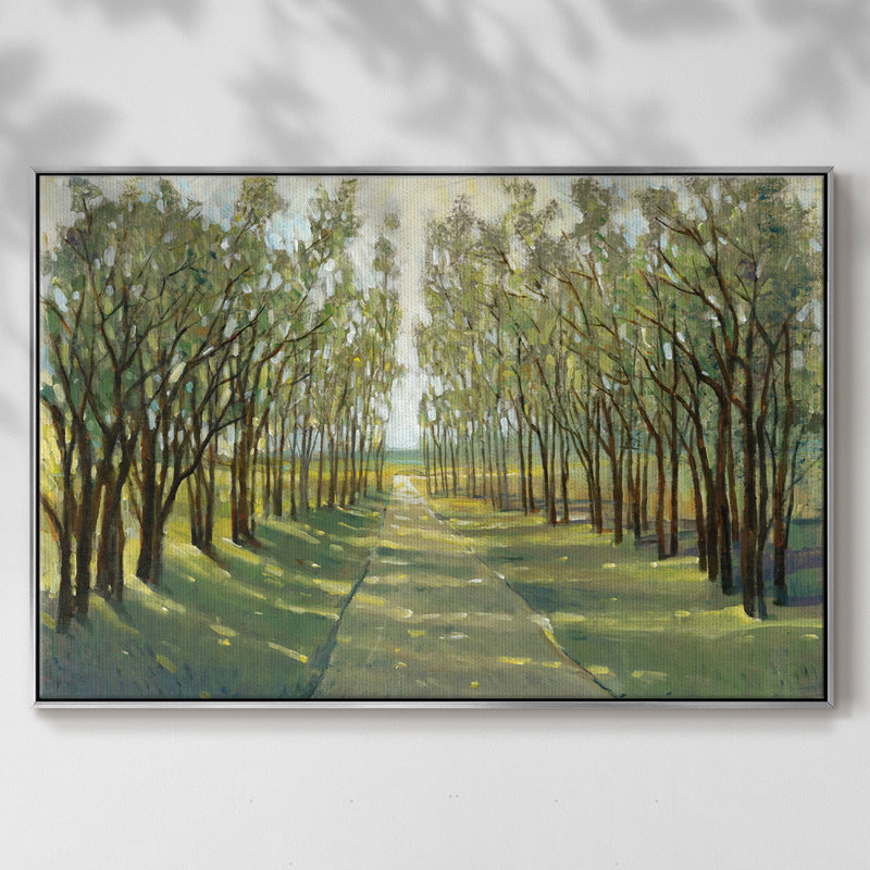 Forest Path encadré sur toile, Argent, H 17 po x l 25 po x P 2 po