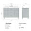 ARIEL Monroe 48 Single Sink Bathroom Vanity with Carrara Quartz Top-1351750971-1376610448-1376610449