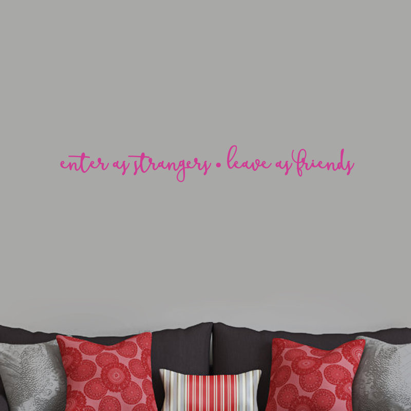 Text & Numbers Non-Wall Damaging Wall Decal, Hot Pink