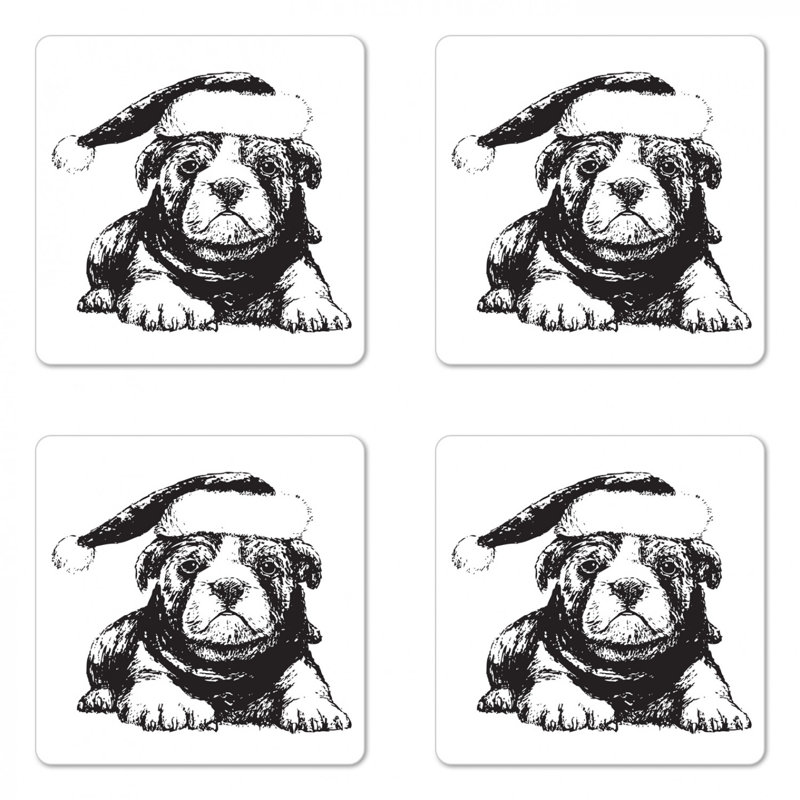 Sous-verre bouledogue