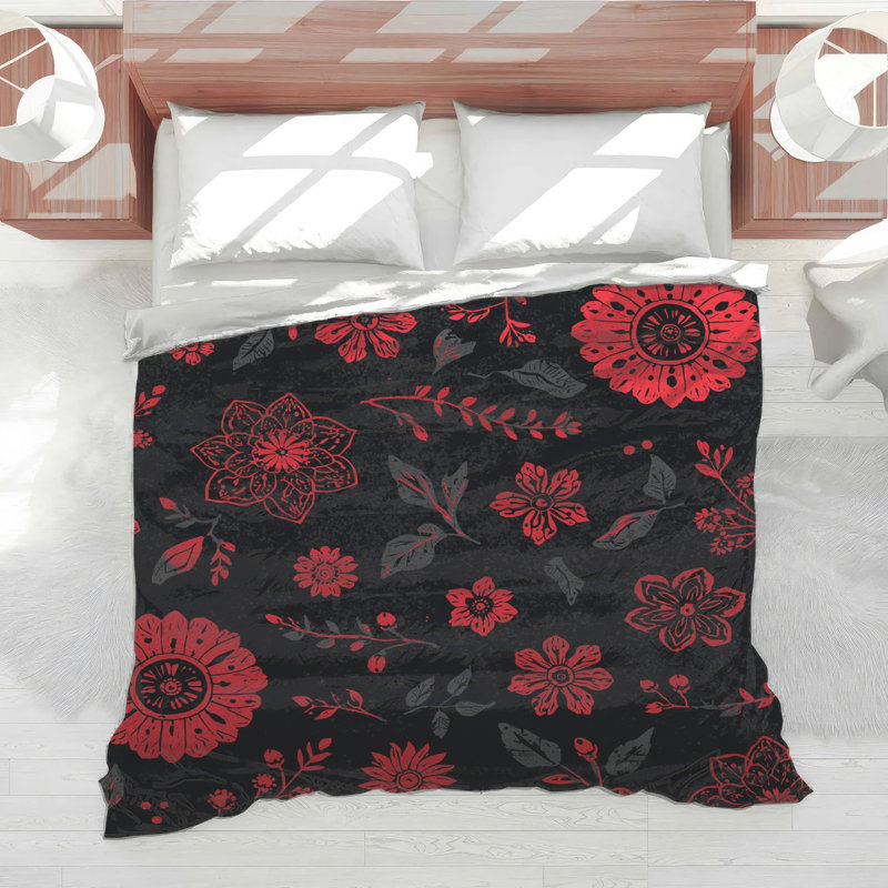 Floral Pattern Comforter, Queen